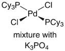 trans-Dichlorobis(tricyclohexylphosphine)palladium(II)/potassium phosphate admixture [CatKit single-use vials - 6.62 wt% Pd complex]