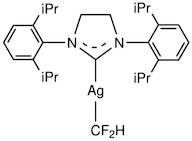 [1,3-Bis[2,6-bis(i-propyl)phenyl]-2-imidazolidinylidene]difluoromethylsilver(I)