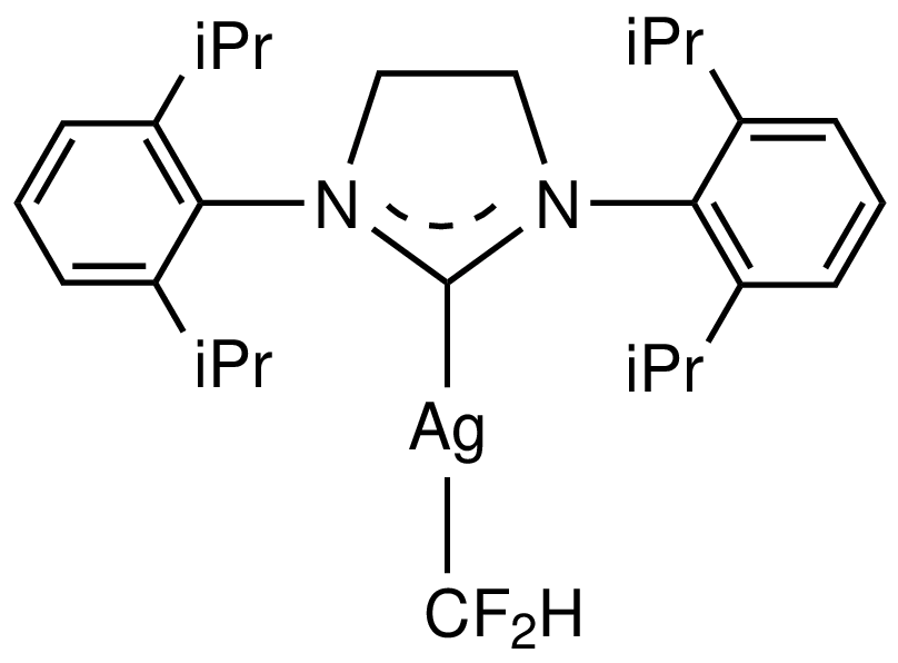 [1,3-Bis[2,6-bis(i-propyl)phenyl]-2-imidazolidinylidene]difluoromethylsilver(I)