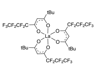 Tris(6,6,7,7,8,8,8-heptafluoro-2,2-dimethyl-3,5-octanedionate)lanthanum(III), 99% (99.9%-La) (REO) [La(FOD)3]