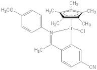 Chloro(pentamethylcyclopentadienyl){5-cyano-2-{1-[(4-methoxyphenyl)imino-kN]ethyl}phenyl-kC}iridium(III), 99% Iridicycle-CN