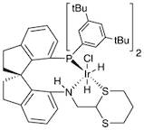 {(R)-(+)-7-[N-(1,3-dithian-2-yl)methylamino]-7'-[bis(3,5-di-t-butylphenyl)phosphino]-2,2',3,3'-tetrahydro-1,1'-spirobindane}chlorodihydroiridium(III), 97+% [Ir-(R)-DTB-SpiroSAP]