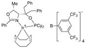 ((4R,5R)-(+)-O-[1-Benzyl-1-(5-methyl-2-phenyl-4,5-dihydrooxazol-4-yl)-2-phenylethyl] (dicyclohexylphosphinite)(1,5-COD)iridium(I) tetrakis(3,5-bis(trifluoromethyl)phenylborate, min. 97% (R,R)-[COD]Ir[cy2PThrePHOX]