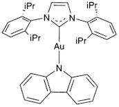 (1,3-Bis(2,6-diisopropylphenyl)-1,3-dihydro-2H-imidazol-2-ylidene)(9H-carbazol-9-yl)gold(I), 95% [Au(IPr)(cbz)]