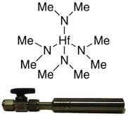 Tetrakis(dimethylamino)hafnium, 98+% (99.99+%-Hf, <0.2%-Zr) TDMAH, PURATREM, 72-8000, contained in 50 ml Swagelok® cylinder (96-1070) for CVD/ALD