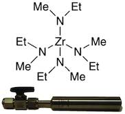 Tetrakis(ethylmethylamino)zirconium(IV) 99% TEMAZ, 40-1710, contained in 50 ml Swagelok® cylinder (96-1070) for CVD/ALD