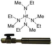 Tetrakis(ethylmethylamino)hafnium, 99% (99.99+%-Hf, <0.15% Zr) TEMAH, PURATREM, 72-7720, contained in 50 ml Swagelok® cylinder (96-1070) for CVD/ALD