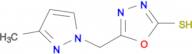 5-(3-Methyl-pyrazol-1-ylmethyl)-[1,3,4]oxadiazole-2-thiol