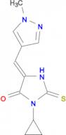 3-Cyclopropyl-5-(1-methyl-1H-pyrazol-4-ylmethylene)-2-thioxo-imidazolidin-4-one