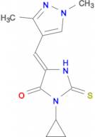 3-Cyclopropyl-5-(1,3-dimethyl-1H-pyrazol-4-ylmethylene)-2-thioxo-imidazolidin-4-one