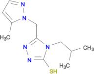 4-Isobutyl-5-(5-methyl-pyrazol-1-ylmethyl)-4H-[1,2,4]triazole-3-thiol