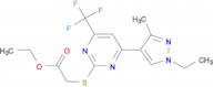 [4-(1-Ethyl-3-methyl-1 H -pyrazol-4-yl)-6-trifluoromethyl-pyrimidin-2-ylsulfanyl]-acetic acid ethylester