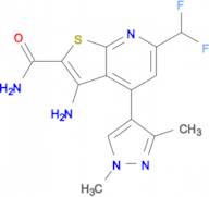 3-Amino-6-difluoromethyl-4-(1,3-dimethyl-1 H -pyrazol-4-yl)-thieno[2,3- b ]pyridine-2-carboxylic acid amide