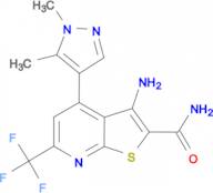 3-Amino-4-(1,5-dimethyl-1 H -pyrazol-4-yl)-6-trifluoromethyl-thieno[2,3- b ]pyridine-2-carboxylic acid amide