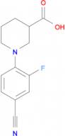 1-[(4-Cyano-2-fluoro)phenyl]piperidine-3-carboxylic acid