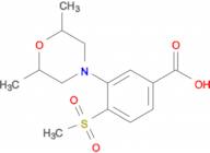 3-(2,6-Dimethylmorpholin-4-yl)-4-methylsulfonylbenzoic acid