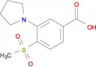 4-Methylsulfonyl-3-(pyrrolidin-1-yl)benzoic acid