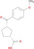 cis-3-(4-Methoxybenzoyl)cyclopentane-1-carboxylic acid