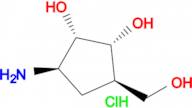 (1R,2S,3R,5R)-3-Amino-5-(hydroxymethyl)cyclopentane-1,2-diol hydrochloride