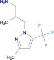 2-methyl-3-[3-methyl-5-(trifluoromethyl)-1H-pyrazol-1-yl]-1-propanamine
