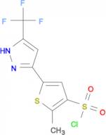 2-methyl-5-[5-(trifluoromethyl)-1H-pyrazol-3-yl]-3-thiophenesulfonyl chloride