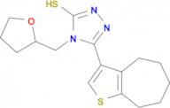 5-(5,6,7,8-tetrahydro-4H-cyclohepta[b]thien-3-yl)-4-(tetrahydrofuran-2-ylmethyl)-4H-1,2,4-triazole-3-thiol