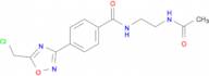 N-[2-(acetylamino)ethyl]-4-[5-(chloromethyl)-1,2,4-oxadiazol-3-yl]benzamide