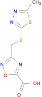 3-{[(5-methyl-1,3,4-thiadiazol-2-yl)thio]methyl}-1,2,4-oxadiazole-5-carboxylic acid
