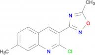 2-chloro-7-methyl-3-(5-methyl-1,2,4-oxadiazol-3-yl)quinoline