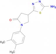 4-(5-amino-1,3,4-thiadiazol-2-yl)-1-(3,4-dimethylphenyl)pyrrolidin-2-one