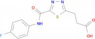 3-(5-{[(4-fluorophenyl)amino]carbonyl}-1,3,4-thiadiazol-2-yl)propanoic acid