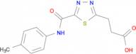 3-(5-{[(4-methylphenyl)amino]carbonyl}-1,3,4-thiadiazol-2-yl)propanoic acid
