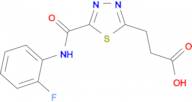 3-(5-{[(2-fluorophenyl)amino]carbonyl}-1,3,4-thiadiazol-2-yl)propanoic acid