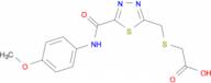 {[(5-{[(4-methoxyphenyl)amino]carbonyl}-1,3,4-thiadiazol-2-yl)methyl]thio}acetic acid