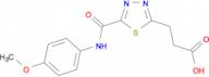 3-(5-{[(4-methoxyphenyl)amino]carbonyl}-1,3,4-thiadiazol-2-yl)propanoic acid