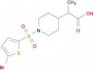 2-{1-[(5-bromo-2-thienyl)sulfonyl]piperidin-4-yl}propanoic acid