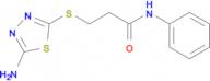 3-[(5-amino-1,3,4-thiadiazol-2-yl)thio]-N-phenylpropanamide