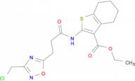 ethyl 2-({3-[3-(chloromethyl)-1,2,4-oxadiazol-5-yl]propanoyl}amino)-4,5,6,7-tetrahydro-1-benzothiophene-3-carboxylate