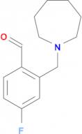 4-Fluoro-2-[(1-homopiperidino)methyl]benzaldehyde