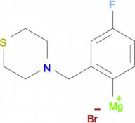4-Fluoro-2-[(4-thiomorpholino)methyl]phenylmagnesium bromide, 0.25M THF