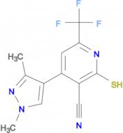 4-(1,3-dimethyl-1H-pyrazol-4-yl)-2-mercapto-6-(trifluoromethyl)nicotinonitrile