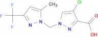 4-chloro-1-{[5-methyl-3-(trifluoromethyl)-1H-pyrazol-1-yl]methyl}-1H-pyrazole-3-carboxylic acid