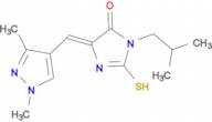 (5E)-5-[(1,3-dimethyl-1H-pyrazol-4-yl)methylene]-3-isobutyl-2-mercapto-3,5-dihydro-4H-imidazol-4-one
