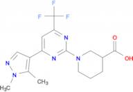 1-[4-(1,5-dimethyl-1H-pyrazol-4-yl)-6-(trifluoromethyl)pyrimidin-2-yl]piperidine-3-carboxylic acid