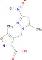 5-methyl-4-[(5-methyl-3-nitro-1H-pyrazol-1-yl)methyl]isoxazole-3-carboxylic acid
