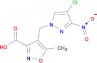 4-[(4-chloro-3-nitro-1H-pyrazol-1-yl)methyl]-5-methylisoxazole-3-carboxylic acid