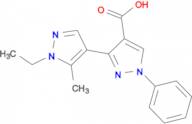 1'-ethyl-5'-methyl-1-phenyl-1H,1'H-3,4'-bipyrazole-4-carboxylic acid