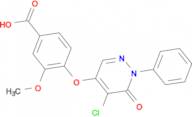 4-[(5-chloro-6-oxo-1-phenyl-1,6-dihydropyridazin-4-yl)oxy]-3-methoxybenzoic acid