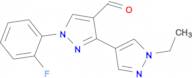1'-ethyl-1-(2-fluorophenyl)-1H,1'H-3,4'-bipyrazole-4-carbaldehyde
