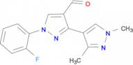 1-(2-fluorophenyl)-1',3'-dimethyl-1H,1'H-3,4'-bipyrazole-4-carbaldehyde
